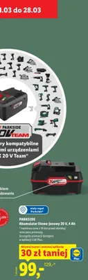 Akumulator litowo-jonowy 20 V, 4 Ah promocja w Lidl