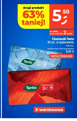Chusteczki higieniczne Tento 3-warstwowe promocja w Dealz