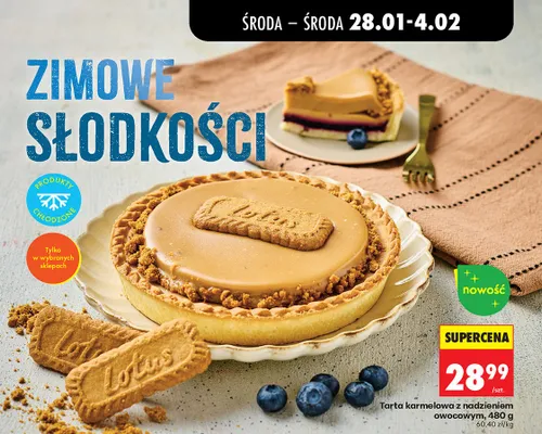 Tarta karmelowa z nadzieniem owocowym 480g promocja w Biedronka