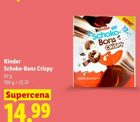 Kinder Schoko-Bons Crispy promocja w Lidl