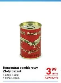Koncentrat pomidorowy Złoty Bażant promocja w Makro