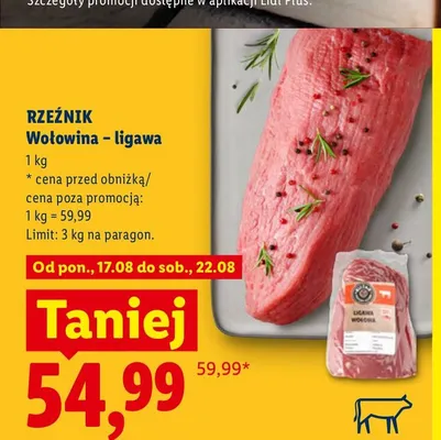 Wołowina ligawa Rzeźnik promocja w Lidl