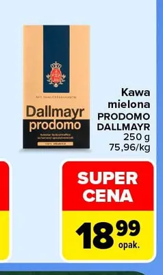 Kawa mielona Prodomo Dallmayr promocja w Carrefour