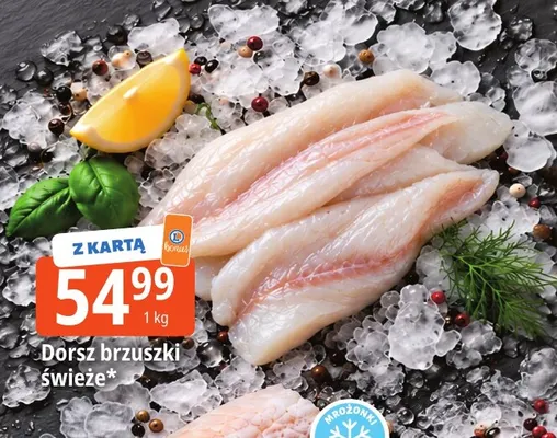 Dorsz brzuszki świeże promocja w Leclerc