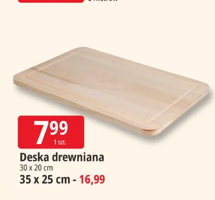 Deska drewniana 30x20 cm promocja w Leclerc