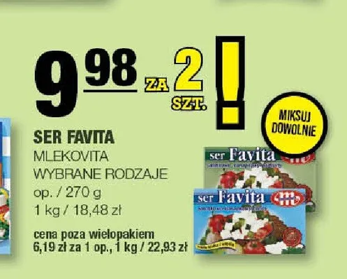 Ser Favita Mlekovita promocja w SPAR