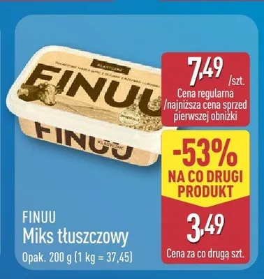 Miks tłuszczowy Finuu promocja w Aldi