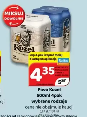 Piwo Kozel 4-pak promocja w Delfin