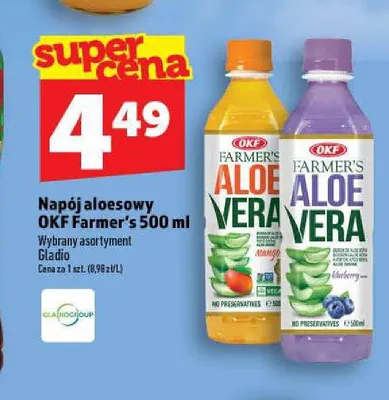 Napój aloesowy OKF Farmer's Aloe Vera Mango promocja w TOPAZ