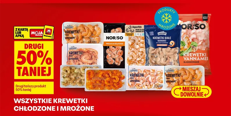 Krewetki Vannamei blanszowane Nor/So promocja w Biedronka