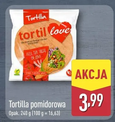 Tortilla pomidorowa Tortilla love promocja w Aldi