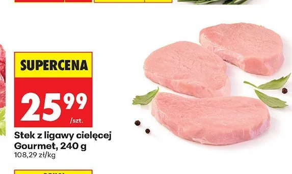 Stek z ligawy cielęcej Gourmet promocja w Biedronka