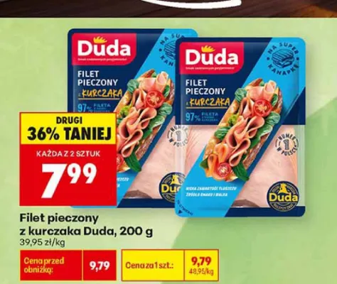 Filet pieczony z kurczaka Duda promocja w Biedronka