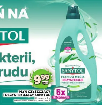 Płyn czyszczący i dezynfekujący Sanytol promocja w Stokrotka