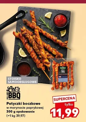 Patyczki boczkowe w marynacie paprykowej Let's BBQ promocja w Kaufland