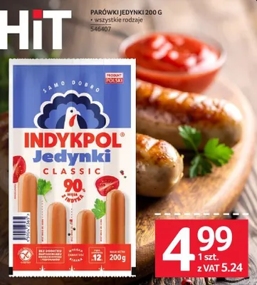 Parówki jedynki classic promocja w Selgros