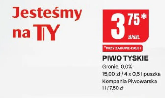 Piwo tyskie gronie, 0,0% promocja w Chorten