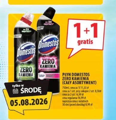 Płyn do WC Domestos Zero Kamienia promocja w Arhelan