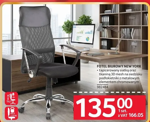 Fotel biurowy New York promocja w Selgros