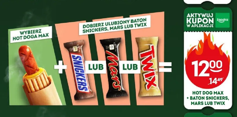 Zestaw Hot Dog Max + baton Mars promocja w Żabka