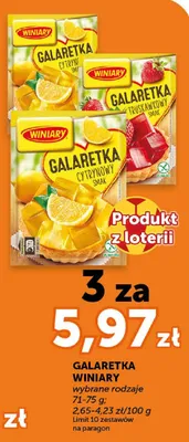 Galaretka o smaku truskawkowym Winiary promocja w Euro Sklep