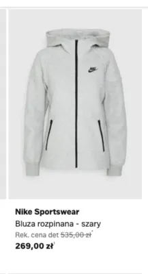 Bluza rozpinana Nike Sportswear - szary promocja w Lounge by Zalando