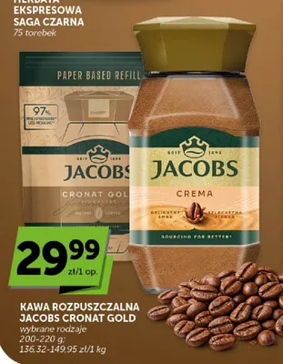 Kawa rozpuszczalna Crema Jacobs 200-220g promocja w ABC