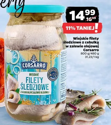 Wiejskie filety śledziowe z cebulką w zalewie olejowej promocja w Netto