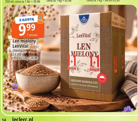 Len mielony LenVitol 2-pak promocja w Leclerc