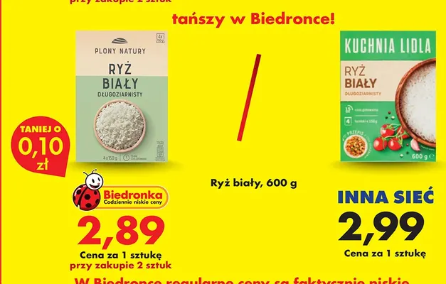 Ryż biały długoziarnisty Plony Natury promocja w Biedronka