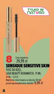 Tusz do rzęs Lash Beauty Keramatch Sensique Sensitive Skin promocja w Drogerie Natura