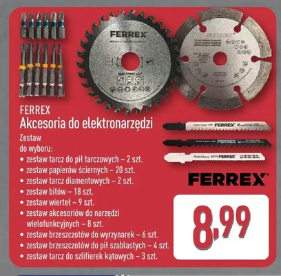 Akcesoria do elektronarzędzi FERREX promocja w Aldi