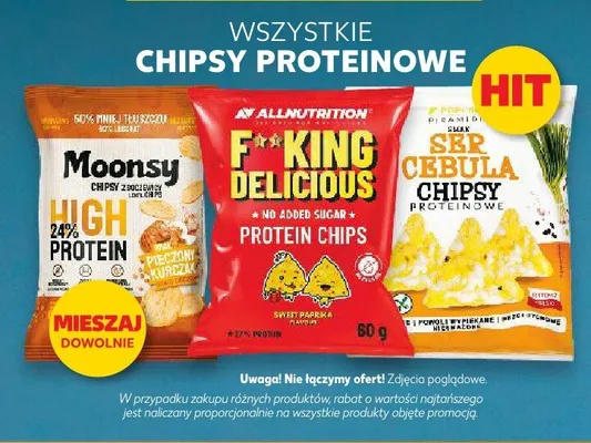 Chipsy proteinowe Popcrop Piramidki Ser Cebula promocja w Kaufland