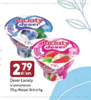 Deser Łaciate truskawkowy Mlekpol promocja w Avita