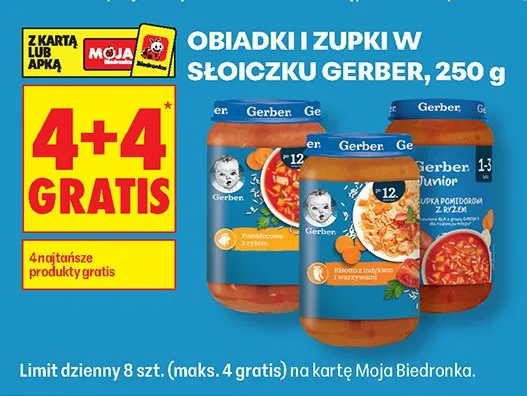 Danie dla niemowląt Gerber Zupka pomidorowa z ryżem promocja w Biedronka