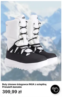 Buty zimowe śniegowce INUA z ociepliną Primaloft damskie 4F promocja w 4F