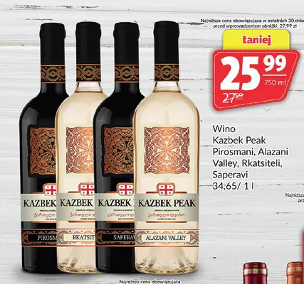 Wino czerwone Kazbek Peak Saperavi promocja w Prim Market