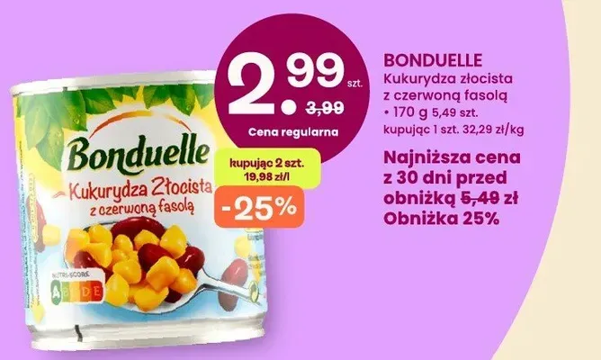 Kukurydza złocista z czerwoną fasolą Bonduelle promocja w Frisco