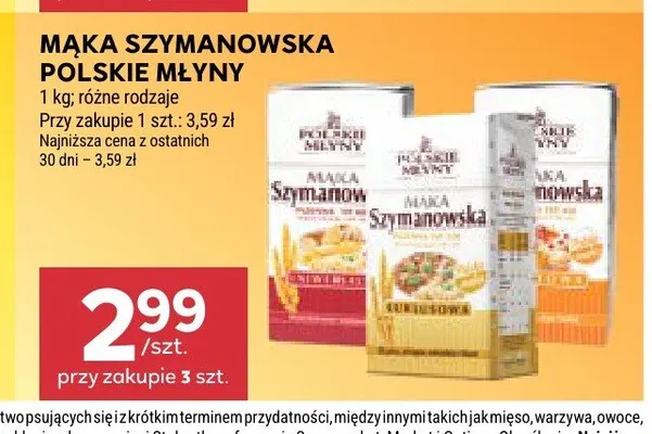 Mąka Szymanowska Polskie Młyny promocja w Stokrotka