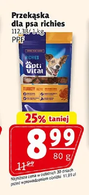 Przekąska dla psa richies OptiVital promocja w Prim Market