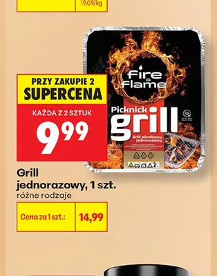 Grill jednorazowy Fire Flame promocja w Biedronka