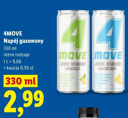 Napój gazowany 4Move promocja w Lidl