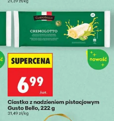 Ciastka z nadzieniem pistacjowym Gusto Bello promocja w Biedronka