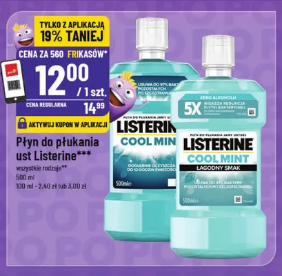 Płyn do płukania ust Listerine Cool Mint promocja w POLOmarket