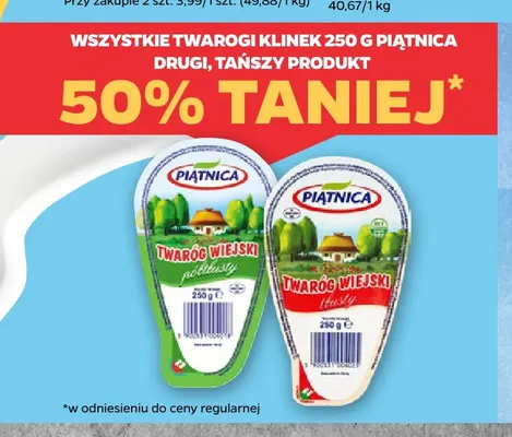 Twaróg wiejski tłusty Piątnica promocja w Netto