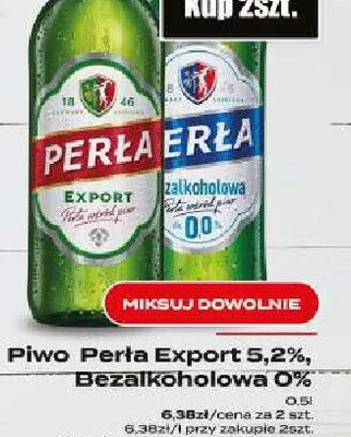 Piwo Perła Export Bezalkoholowa 0% promocja w Supeco