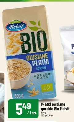 Płatki owsiane górskie Bio Melvit promocja w POLOmarket