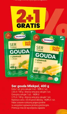 Ser gouda Mlekpol promocja w Twój Market