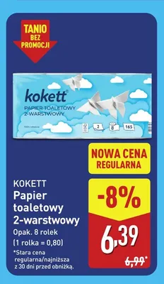Papier toaletowy 2-warstwowy Kokett promocja w Aldi