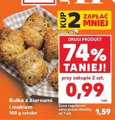Bułka z ziarnami i makiem promocja w Kaufland
